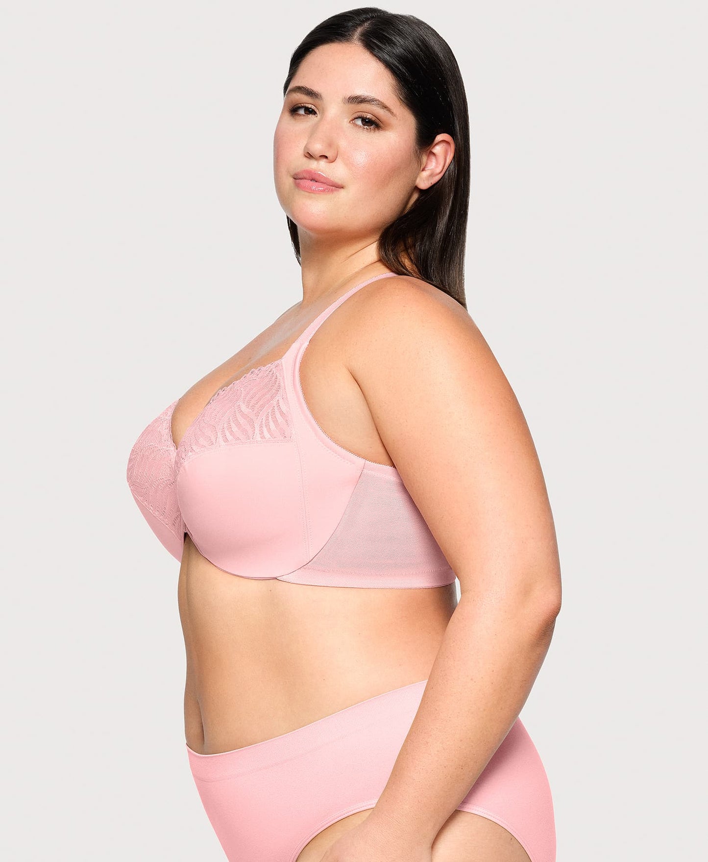 Front-Closure T-Back WonderWire Bra Pink Blush