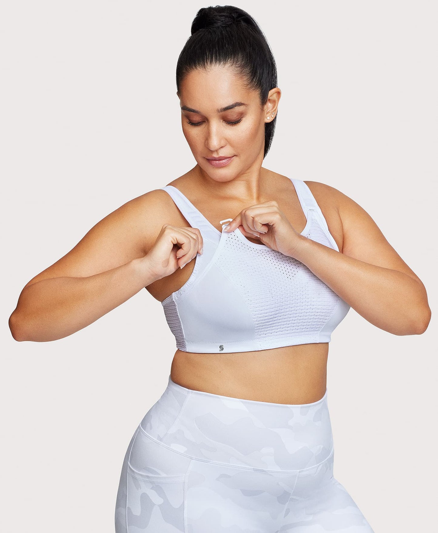 Custom Control Sports Bra White