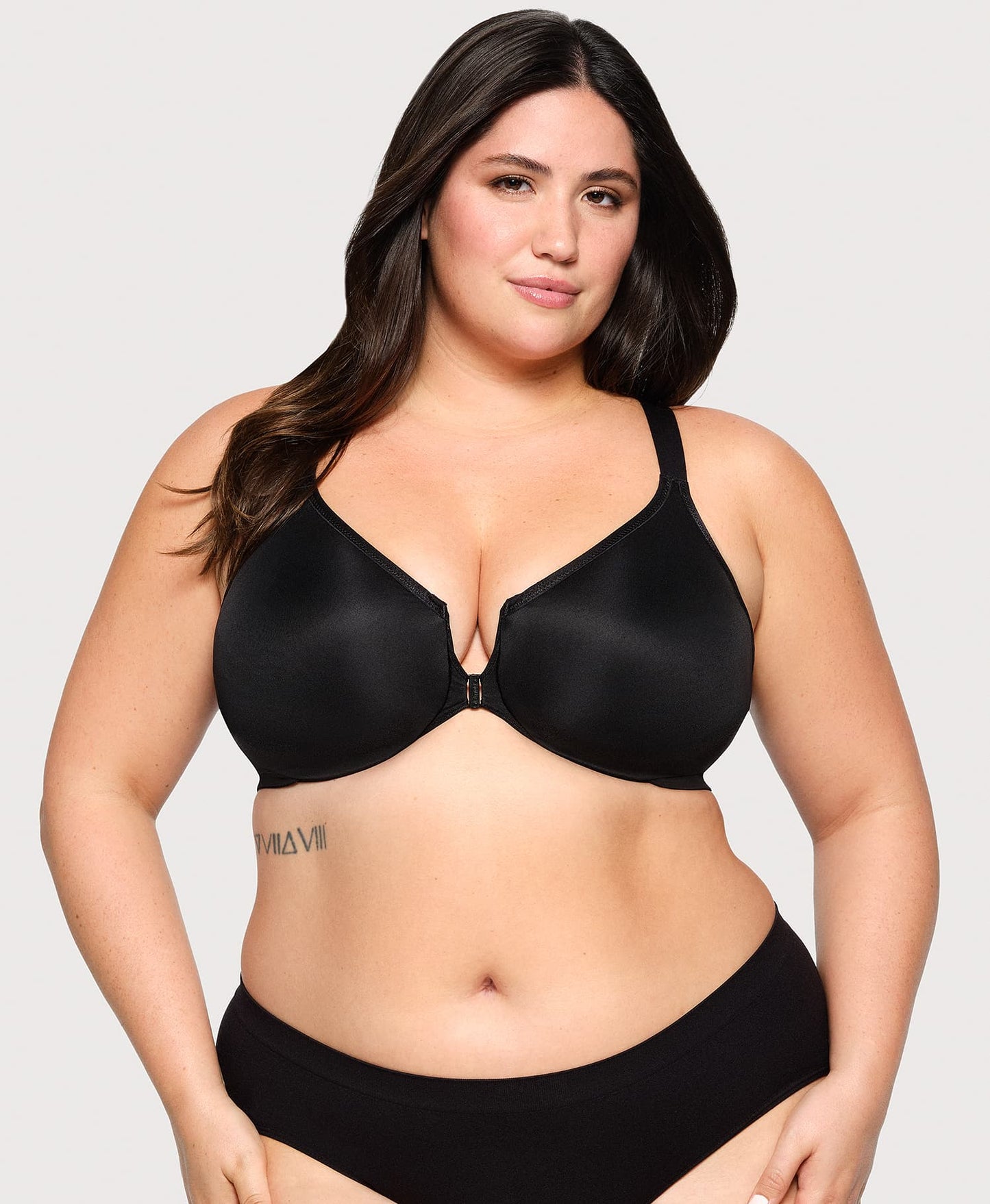 Front-Closure Posture Back WonderWire Bra Black