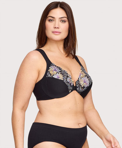 Front-Closure WonderWire Bra Floral Print