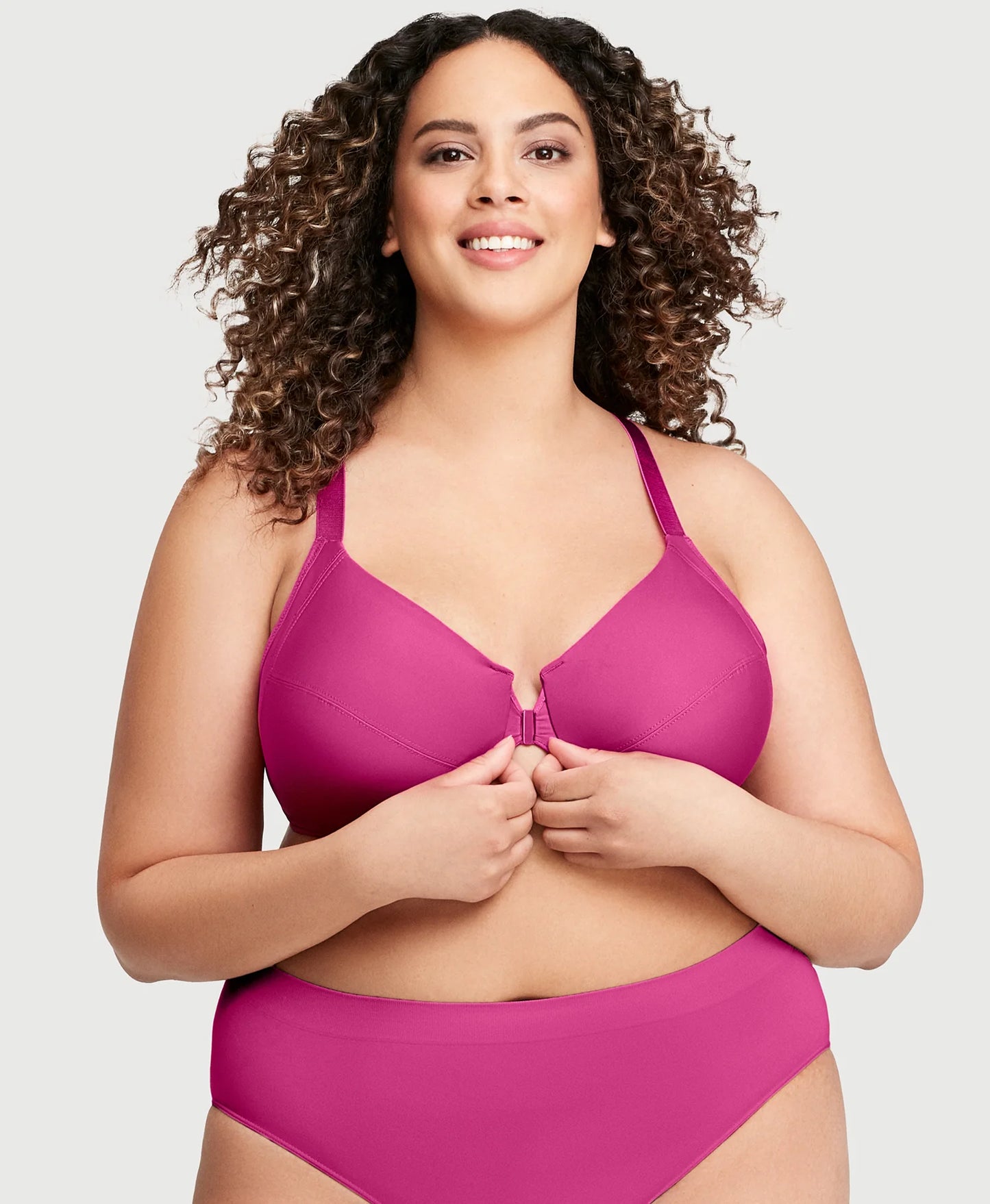 Front-Closure Smoothing WonderWire Bra Berry
