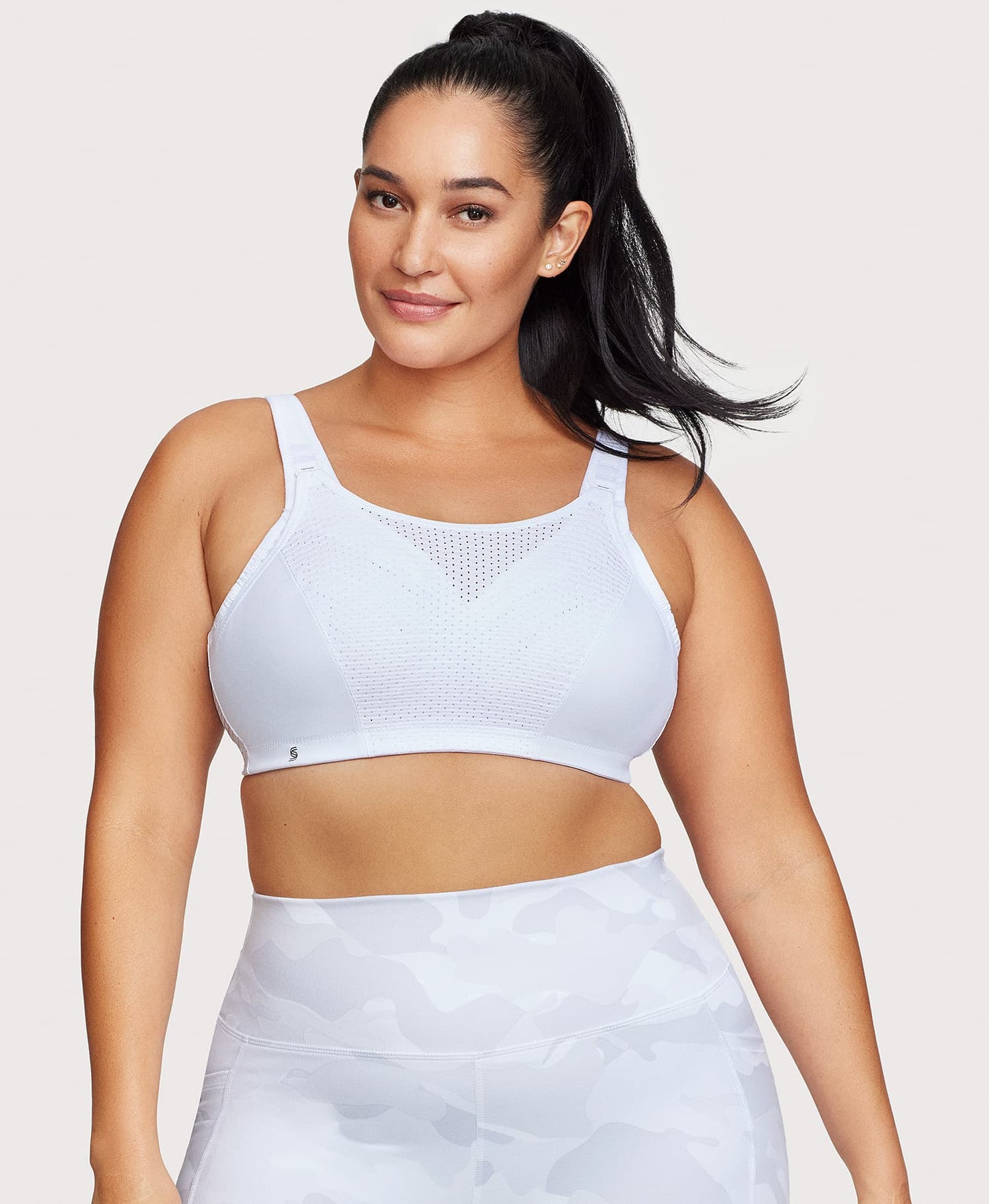 Custom Control Sports Bra White