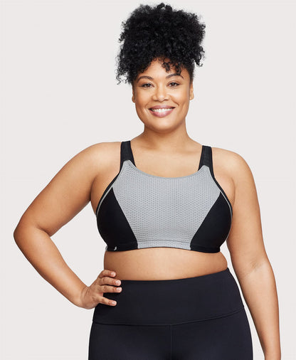 Custom Control Sports Bra Black/Gray