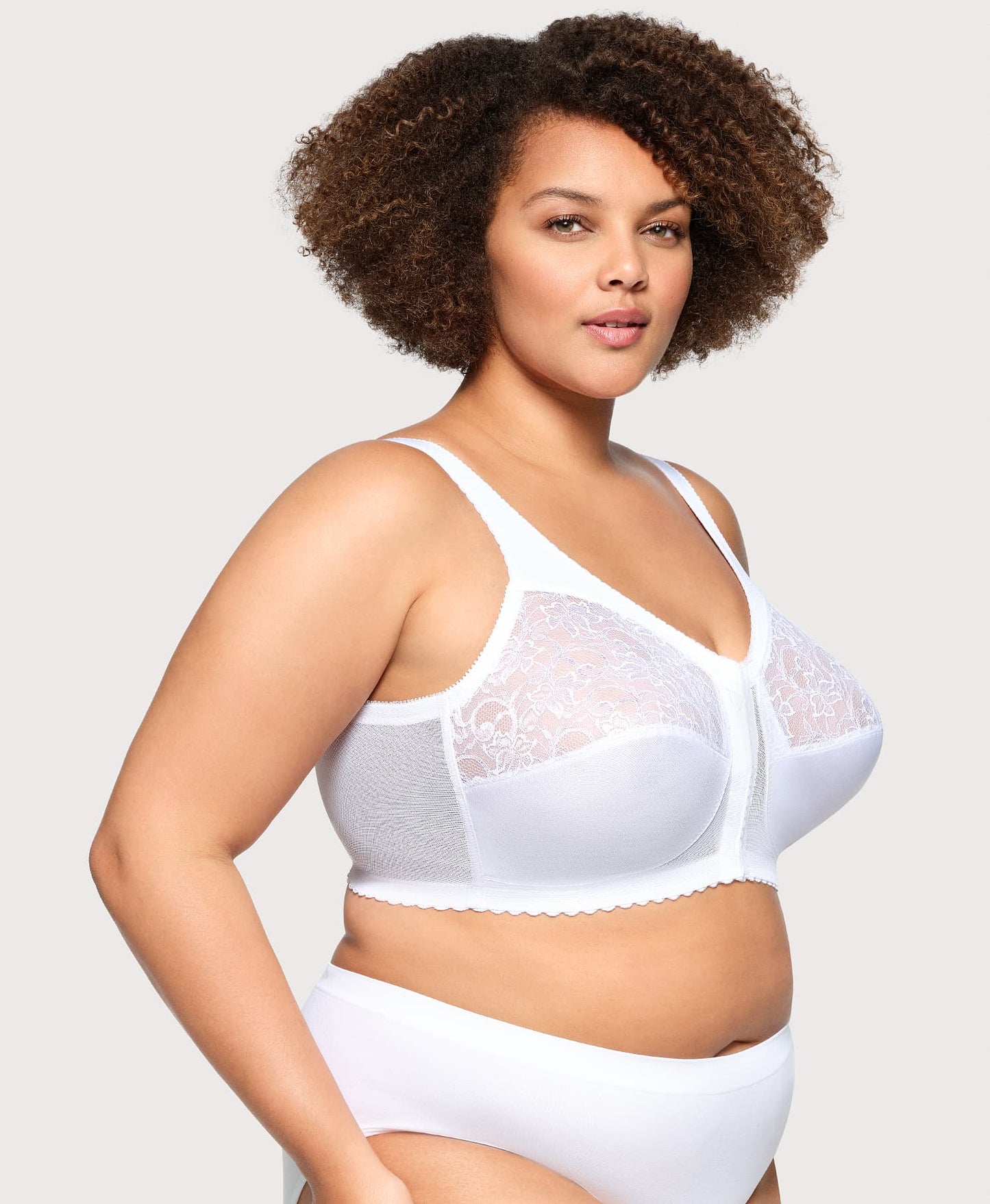 MagicLift Front-Closure Support Bra White