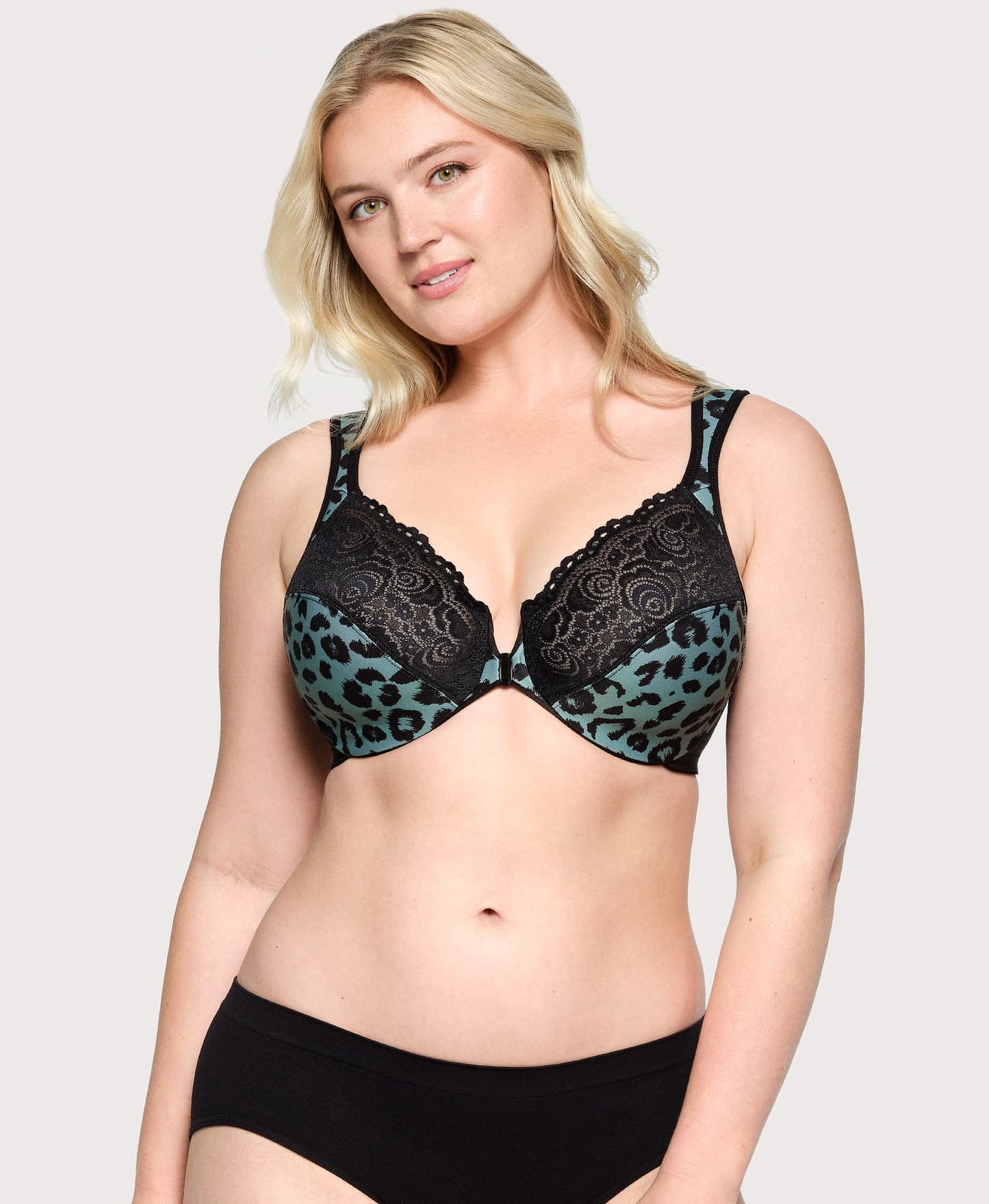 Front-Closure WonderWire Bra Centennial Leopard